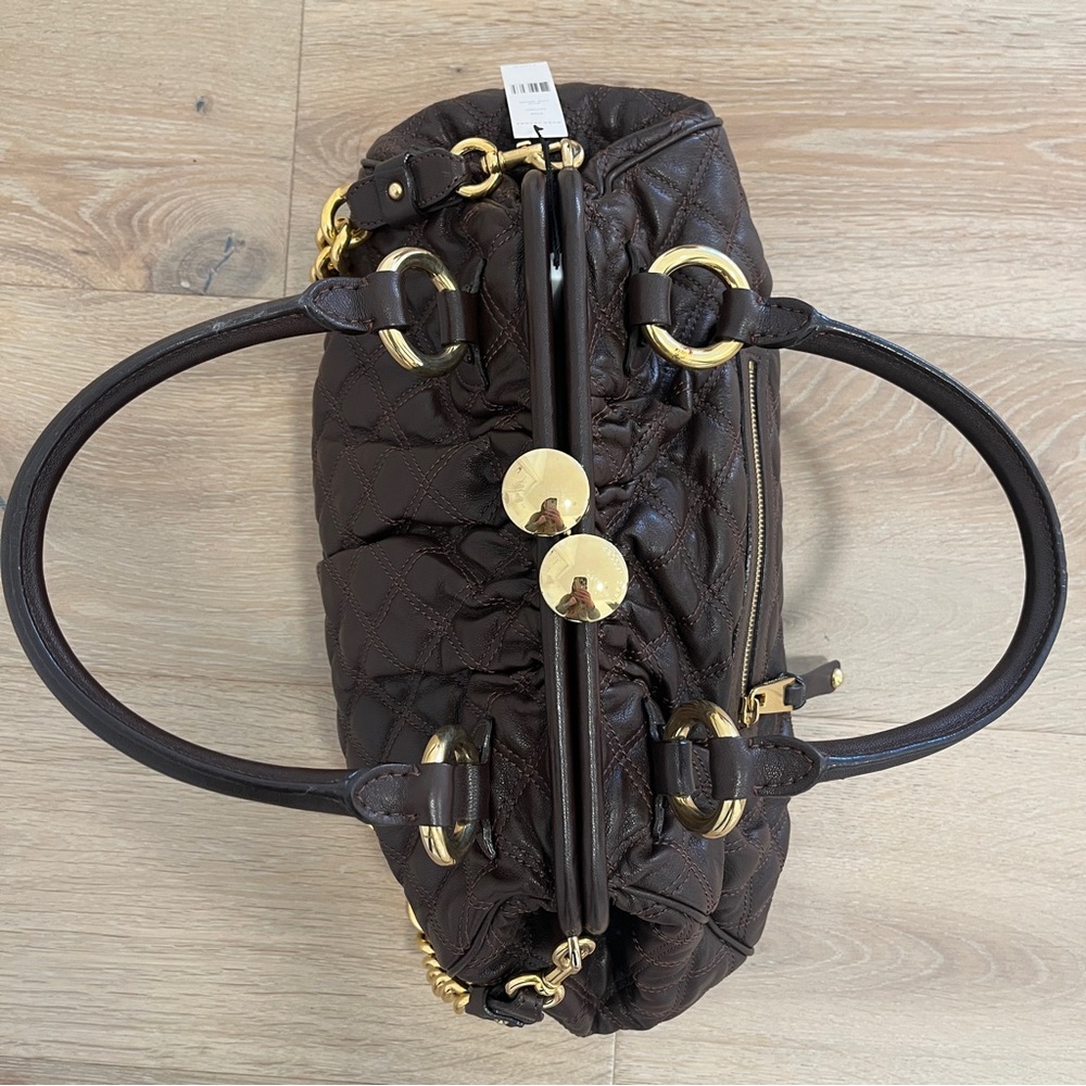 Marc Jacobs Stam Brown Quilted Satchel - Picture 8 of 16